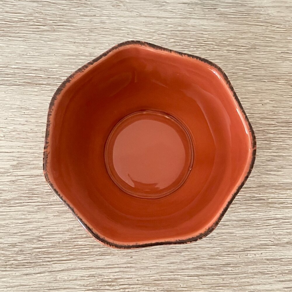 Tastefully Simple Dish Rust Color Ceramic Fluted - Picture 5 of 7